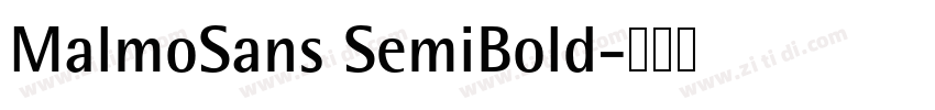 MalmoSans SemiBold字体转换